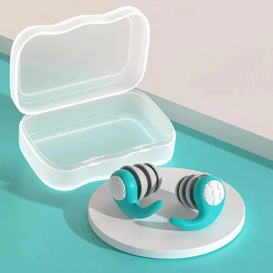 Silicone Earplugs with Reusable Design and Storage Case