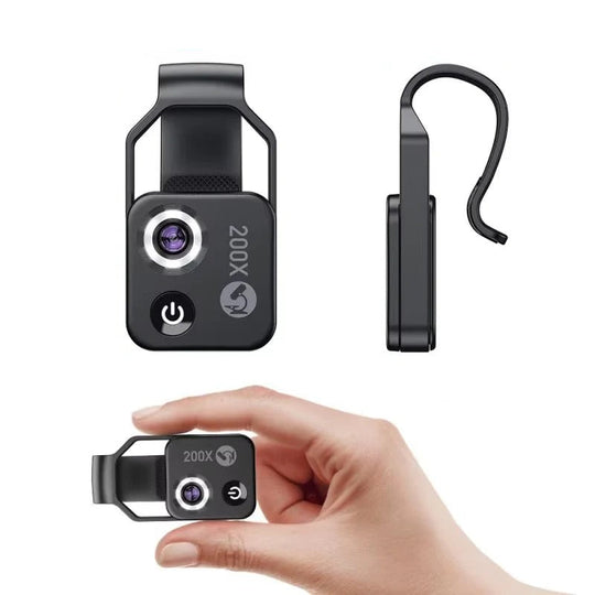 Smartphone Microscope with 200X Magnification and Universal Clip