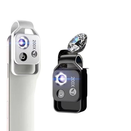 Smartphone Microscope with 200X Magnification and Universal Clip