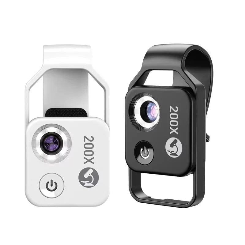 Smartphone Microscope with 200X Magnification and Universal Clip