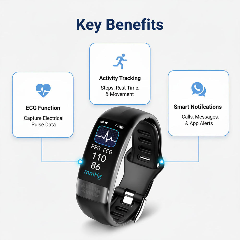 Smartwatch with ECG Monitoring and Fitness Tracking