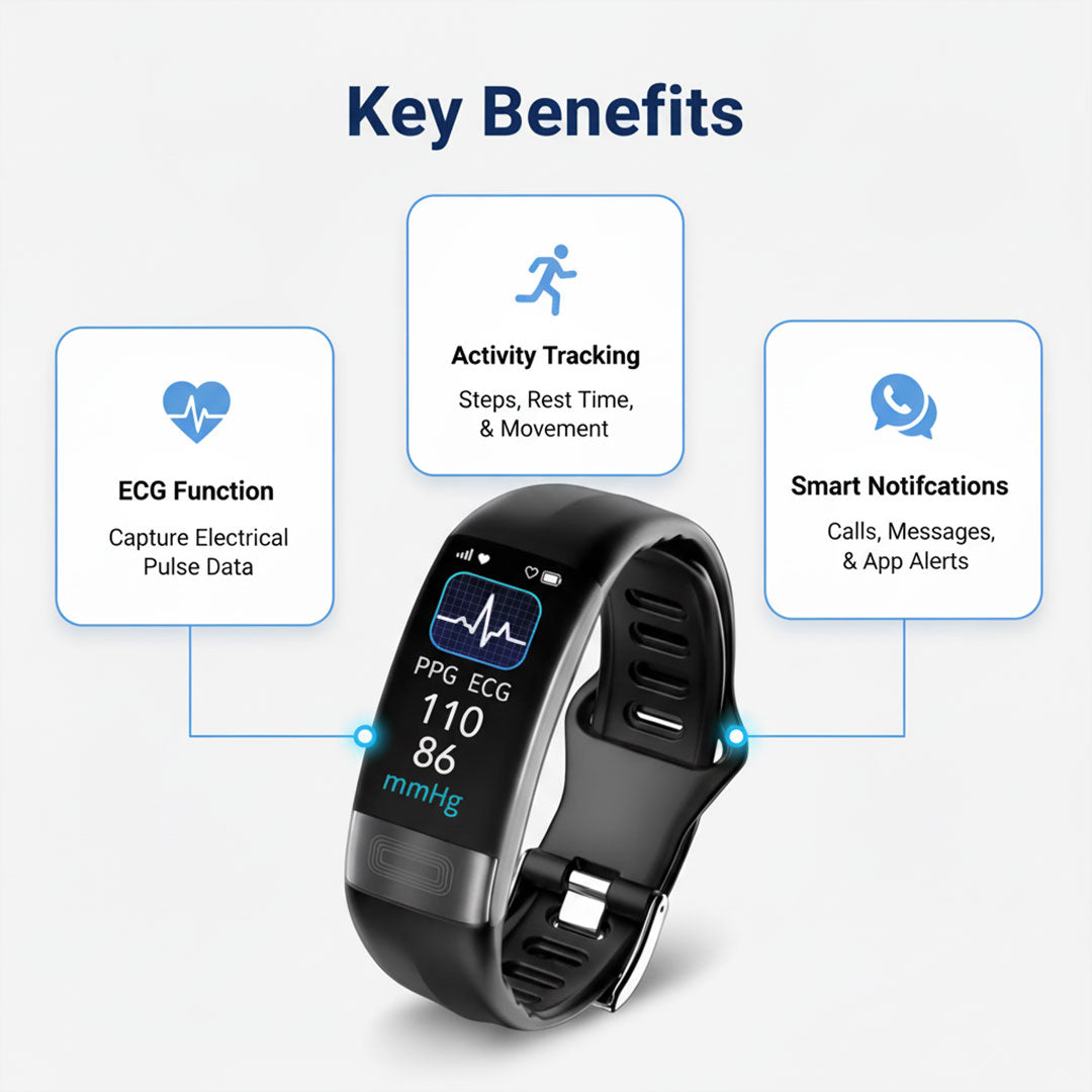 Smartwatch with ECG Monitoring and Fitness Tracking