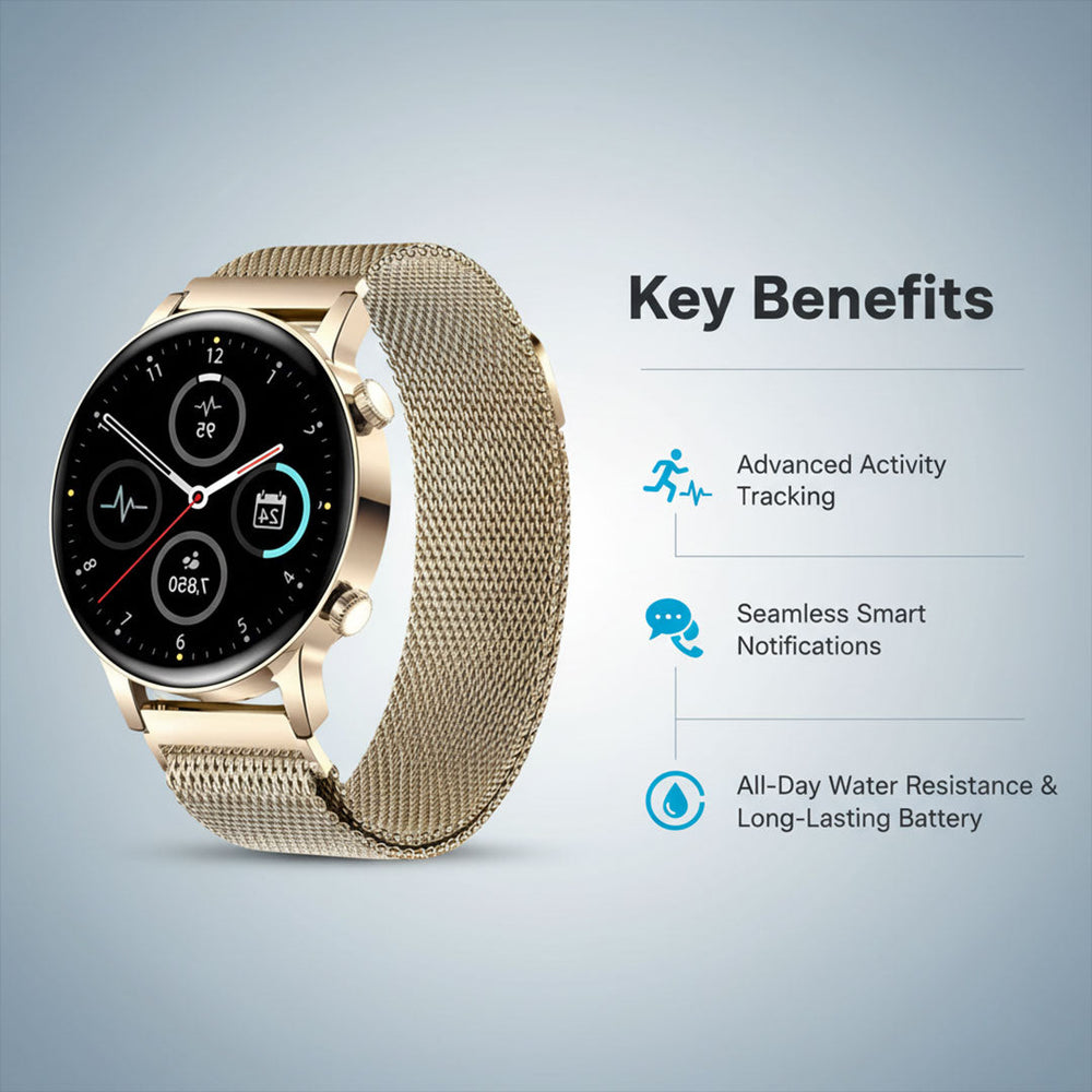 Smartwatch with Health Tracking and Message Alerts