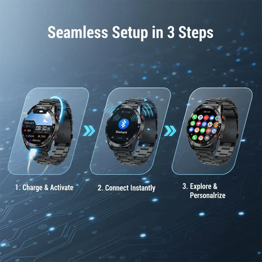 Smartwatch with Rugged Design and Health Monitoring