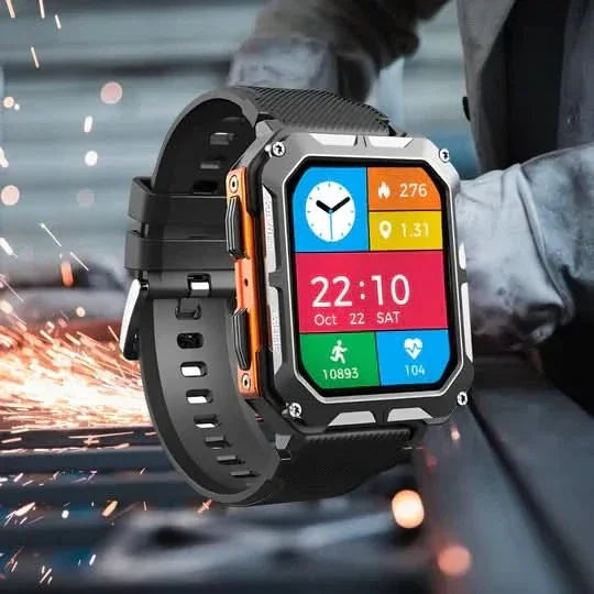 Smartwatch with Rugged Design and Health Monitoring