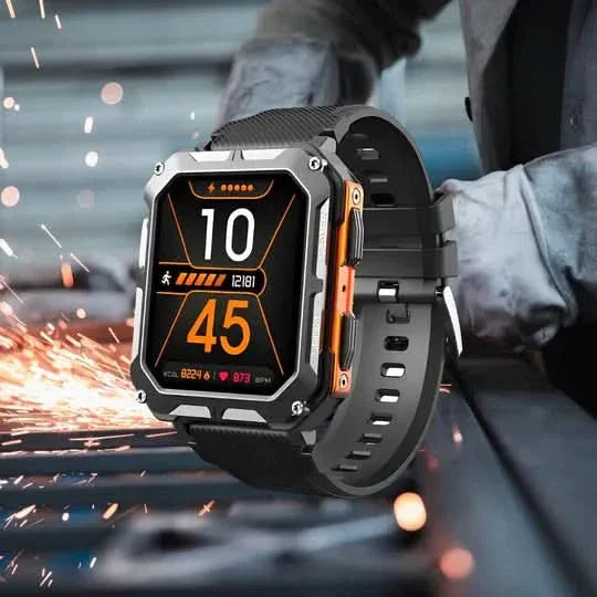 Smartwatch with Rugged Design and Health Monitoring