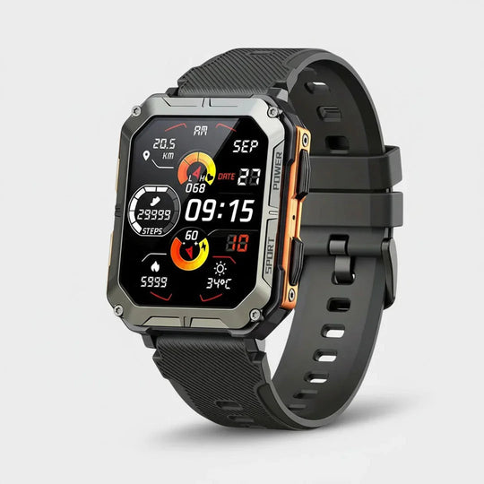 Smartwatch with Rugged Design and Health Monitoring