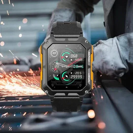 Smartwatch with Rugged Design and Health Monitoring