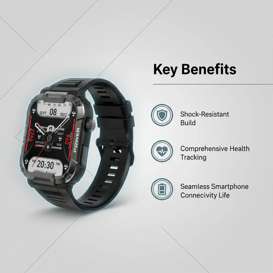 Smartwatch with Shock Resistance and Health Monitoring