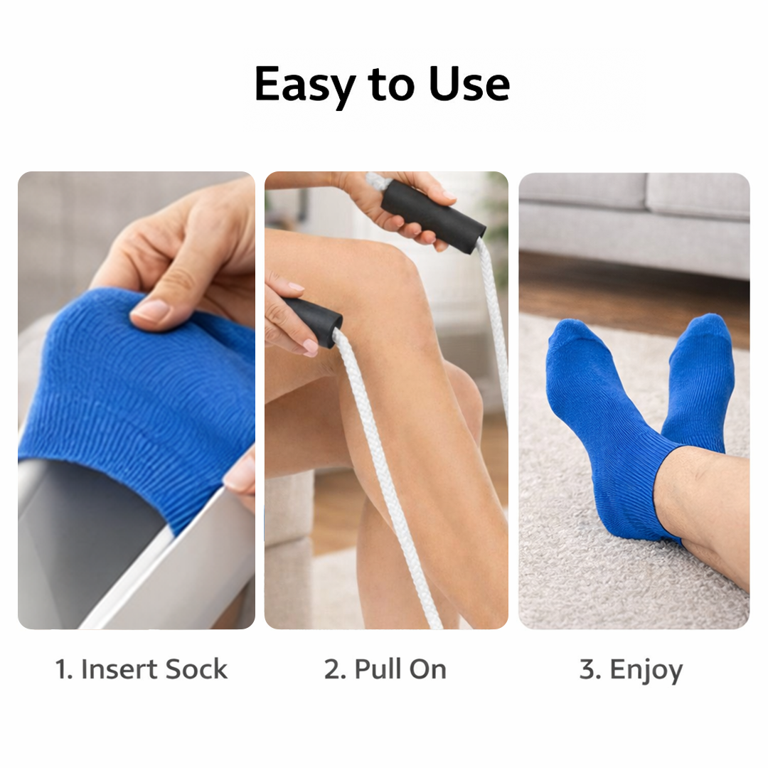 Sock Aid with Mobility Support and No Bending