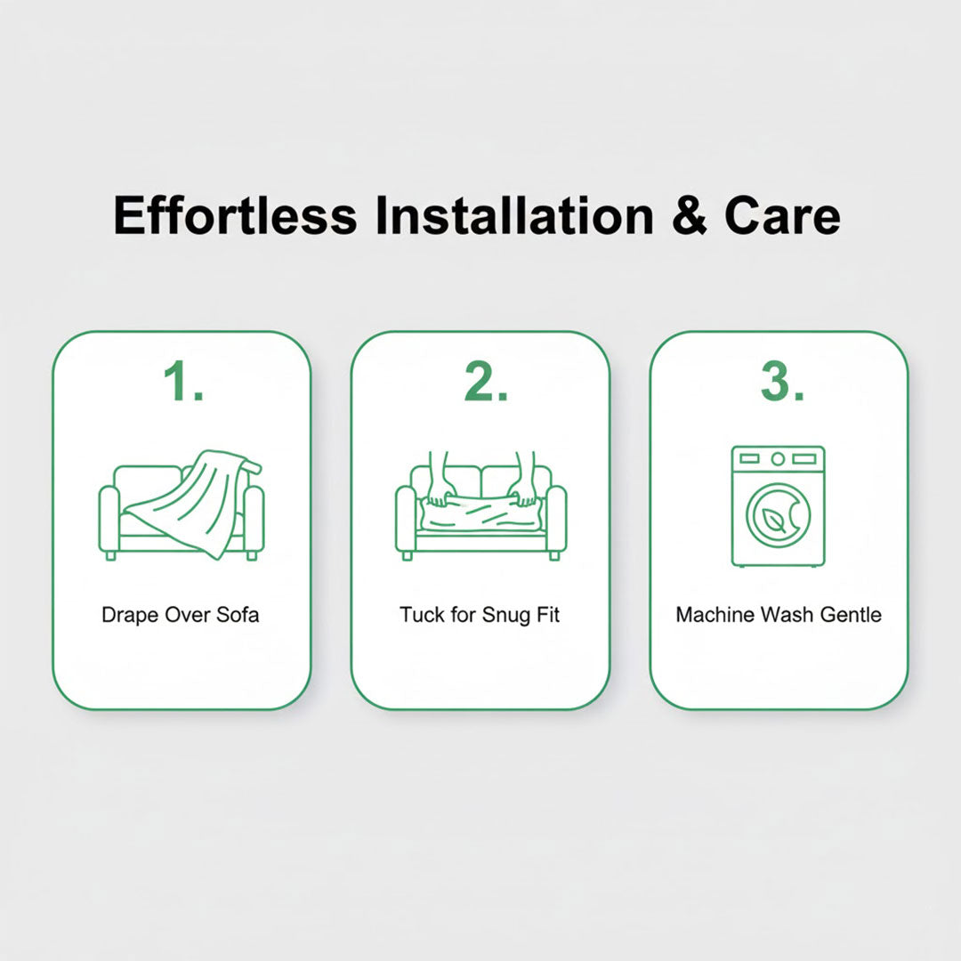 Sofa Cover with Jacquard Fabric and Pet Protection