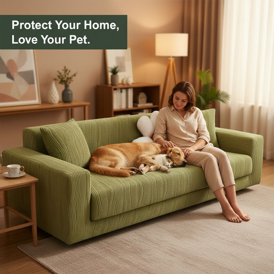Sofa Cover with Jacquard Fabric and Pet Protection