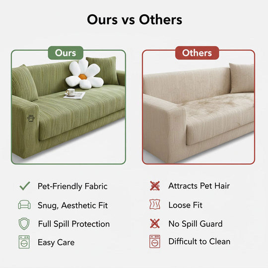 Sofa Cover with Jacquard Fabric and Pet Protection