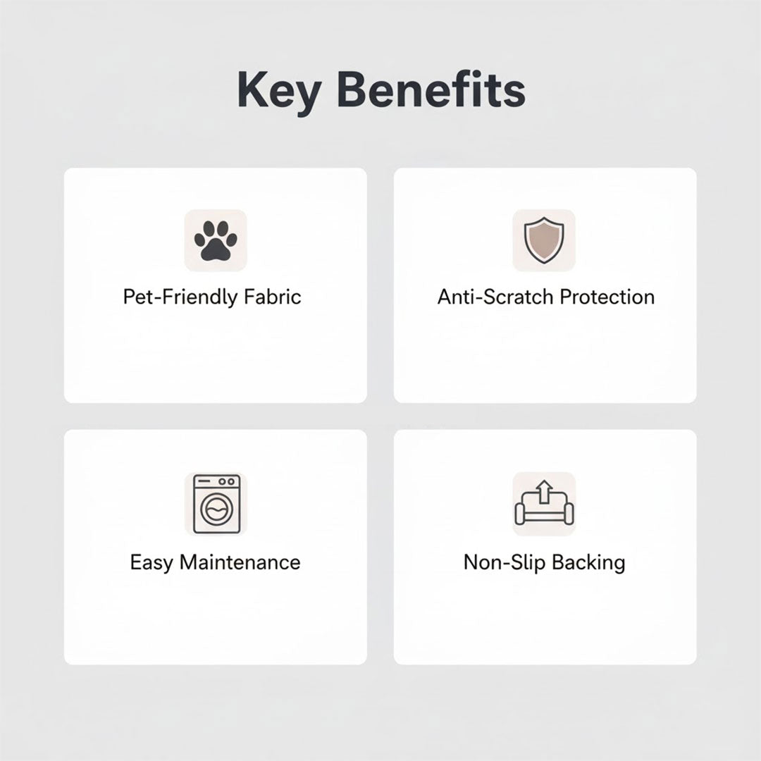 Sofa Cover with Pet-Friendly Design and Chenille Fabric