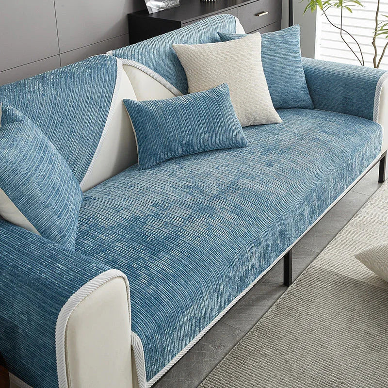 Sofa Cover with Pet-Friendly Design and Chenille Fabric