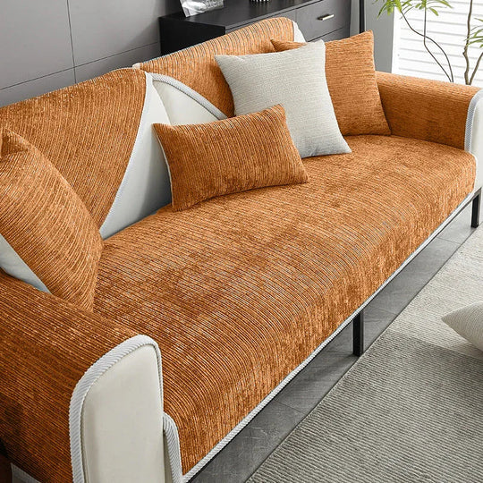 Sofa Cover with Pet-Friendly Design and Chenille Fabric