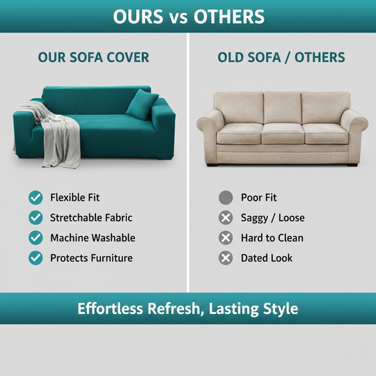 Sofa Cover with Stretch Fabric and Machine Washable Design