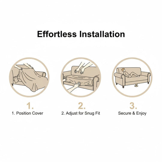 Sofa Cover with Stretch Fit and Non-Slip Design