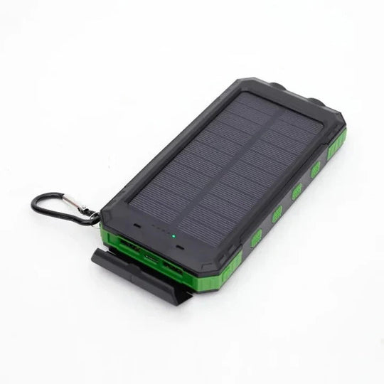 Solar Power Bank with Dual USB Ports and Portable Design