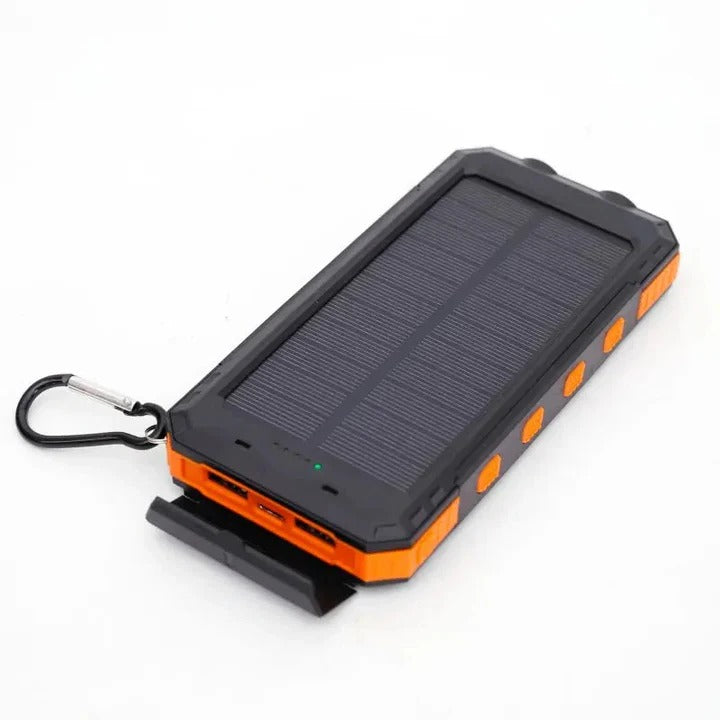 Solar Power Bank with Dual USB Ports and Portable Design