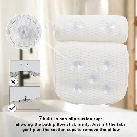 Spa Pillow with Air Mesh Comfort and Head Support