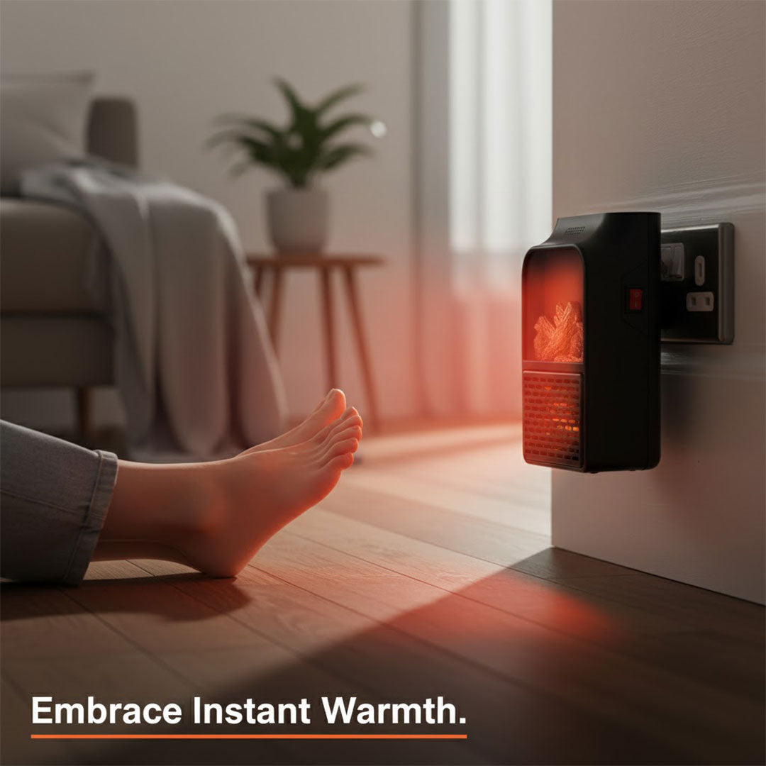 Space Heater with Adjustable Temperature and Plug-In Design