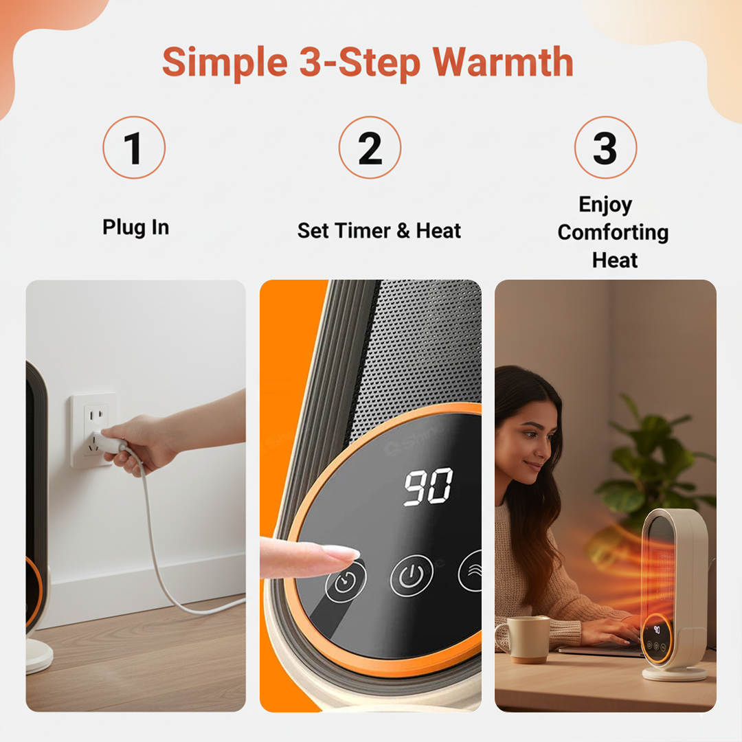 Space Heater with Digital Control and Compact Design
