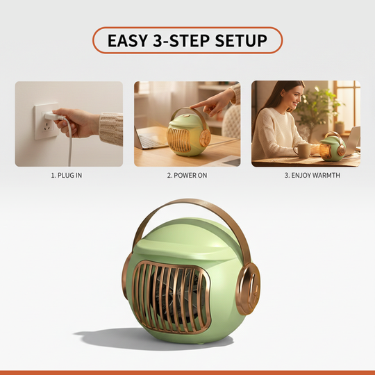 Space Heater with Portable Design and Compact Size