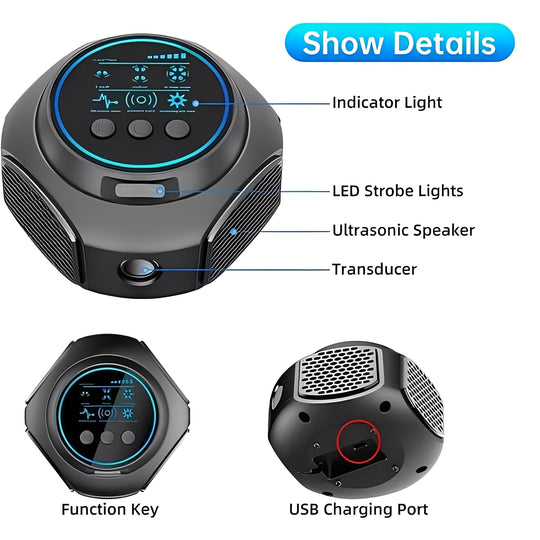 Spider Repellent with Ultrasonic Technology and Plug-In Design
