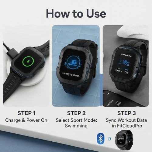 Sports Watch with Bluetooth 5.0 and Fitness Tracking
