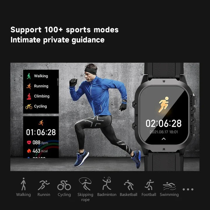 Sports Watch with Bluetooth 5.0 and Fitness Tracking