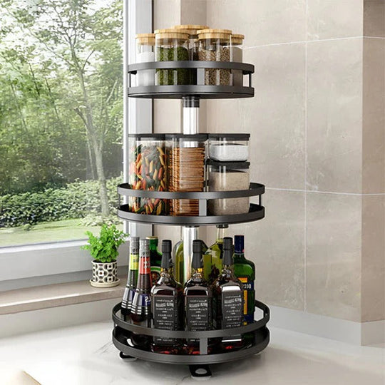 Storage Organizer with Swivel Design and 3 Tiers