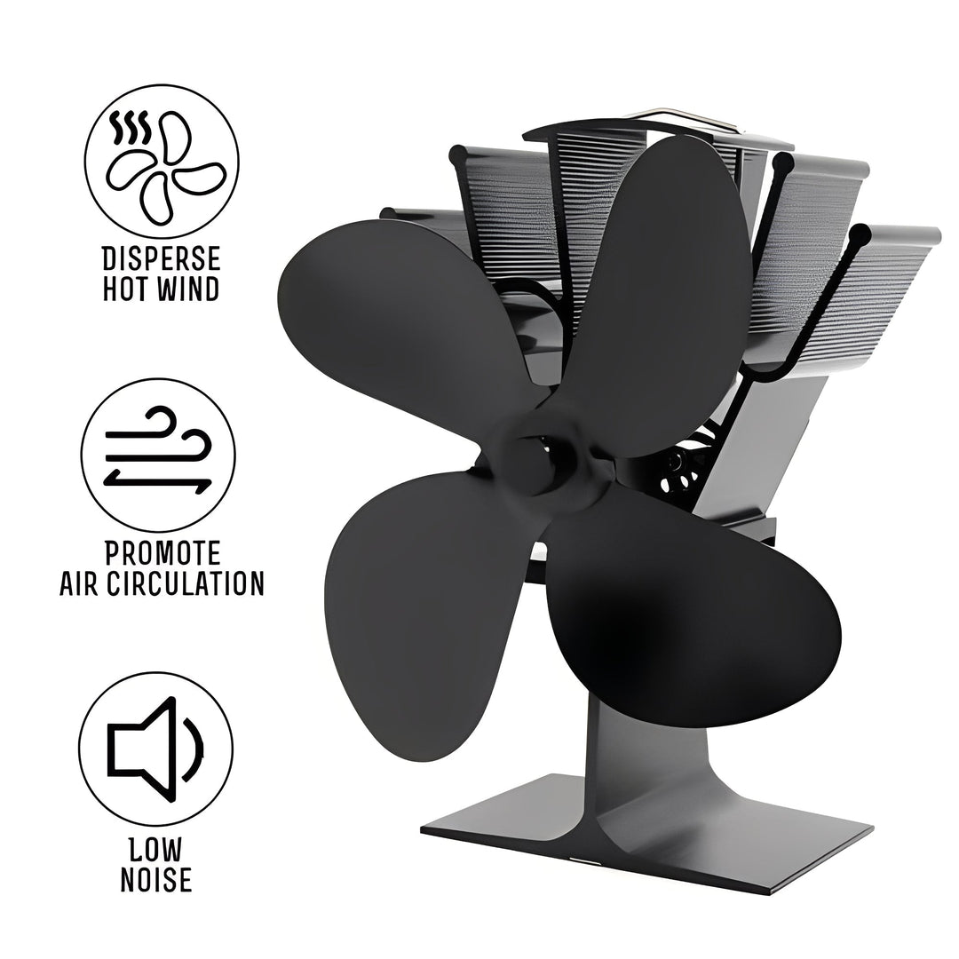 Stove Fan with Heat Activation and Fireplace Efficiency
