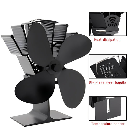 Stove Fan with Heat Activation and Fireplace Efficiency