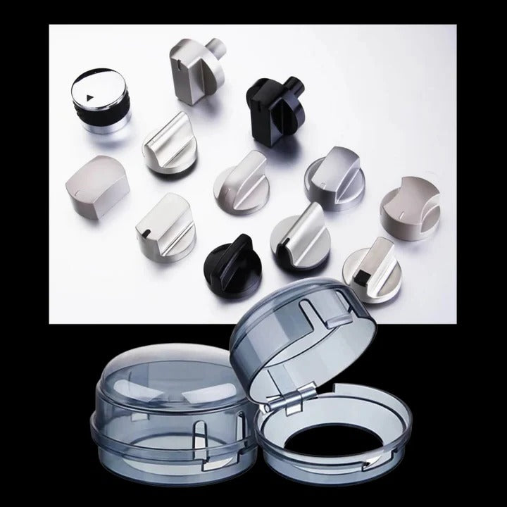 Stove Knob Covers with Snap-On Design and Safety Protection