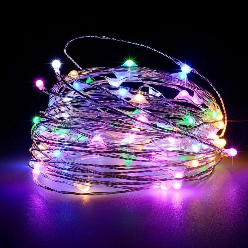 String Lights with Battery Power and Warm White Glow