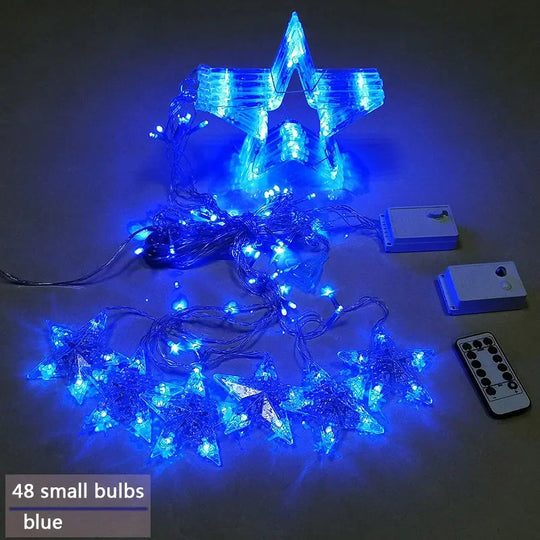 String Lights with LED Stars and Decorative Design