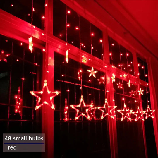 String Lights with LED Stars and Decorative Design