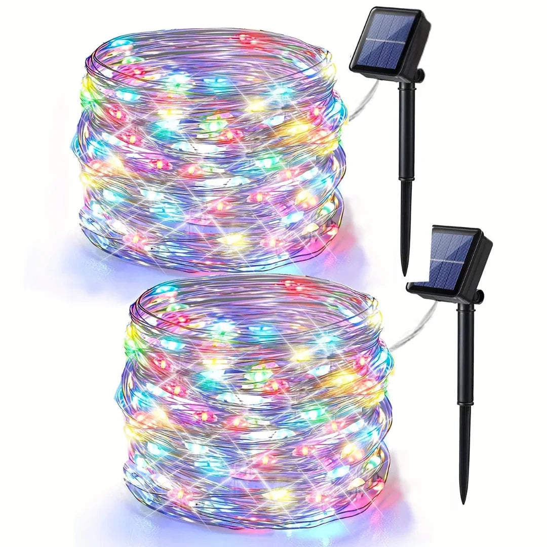 String Lights with Solar Power and Outdoor Use