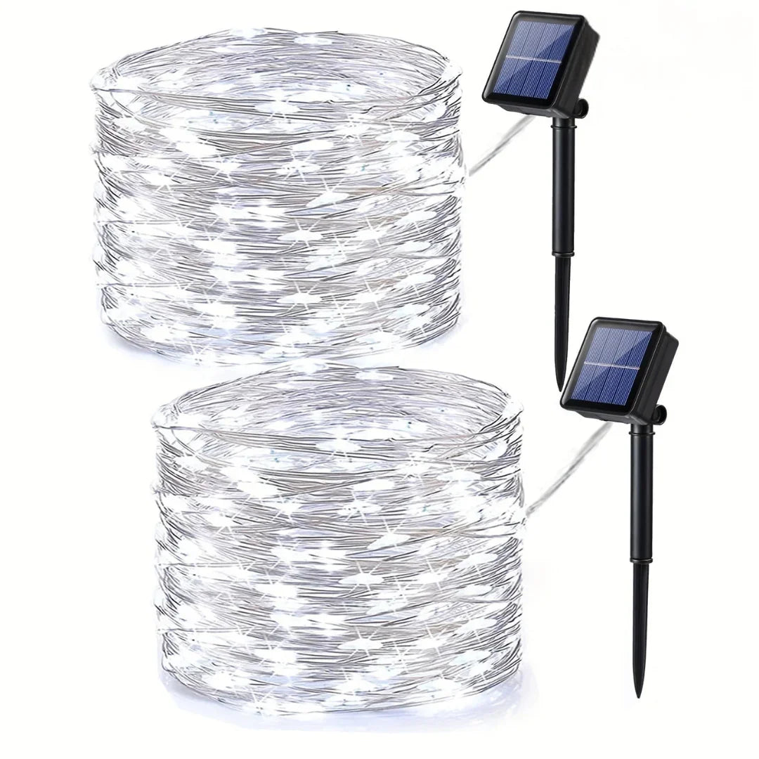 String Lights with Solar Power and Outdoor Use