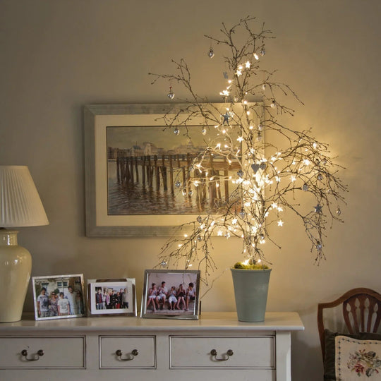 String Lights with Warm White Glow and Star Design
