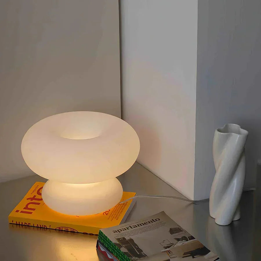 Table Lamp with Frosted Glass and Soft Illumination