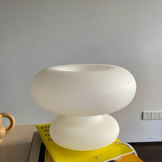 Table Lamp with Frosted Glass and Soft Illumination