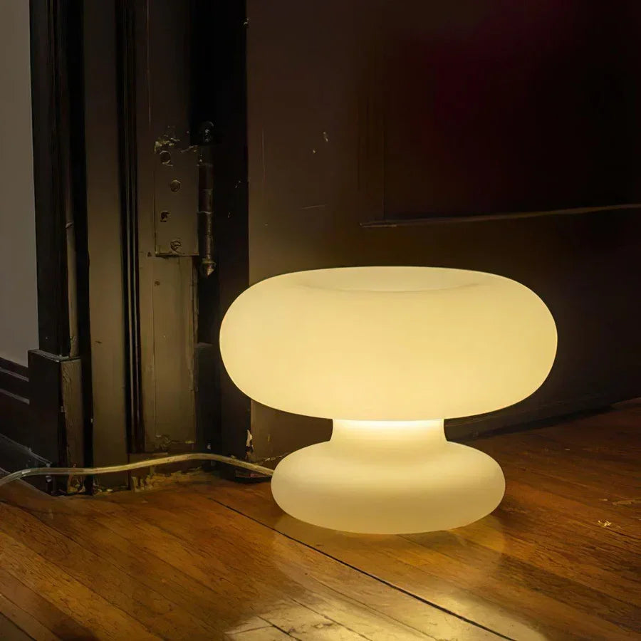 Table Lamp with Frosted Glass and Soft Illumination