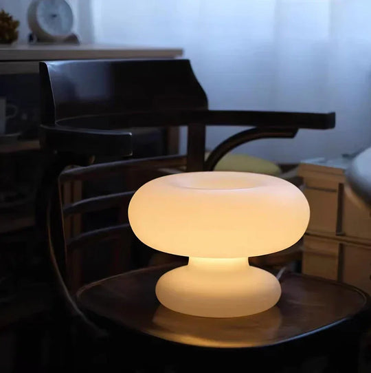 Table Lamp with Frosted Glass and Soft Illumination