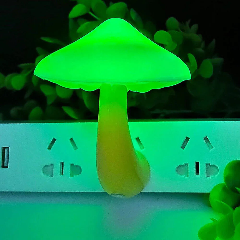 Table Lamp with LED Lighting and Mushroom Design
