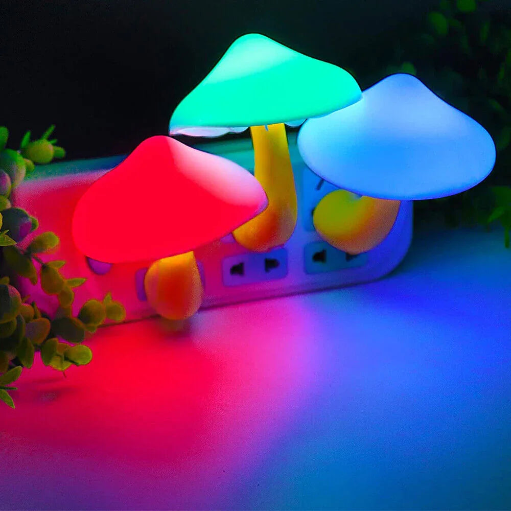 Table Lamp with LED Lighting and Mushroom Design