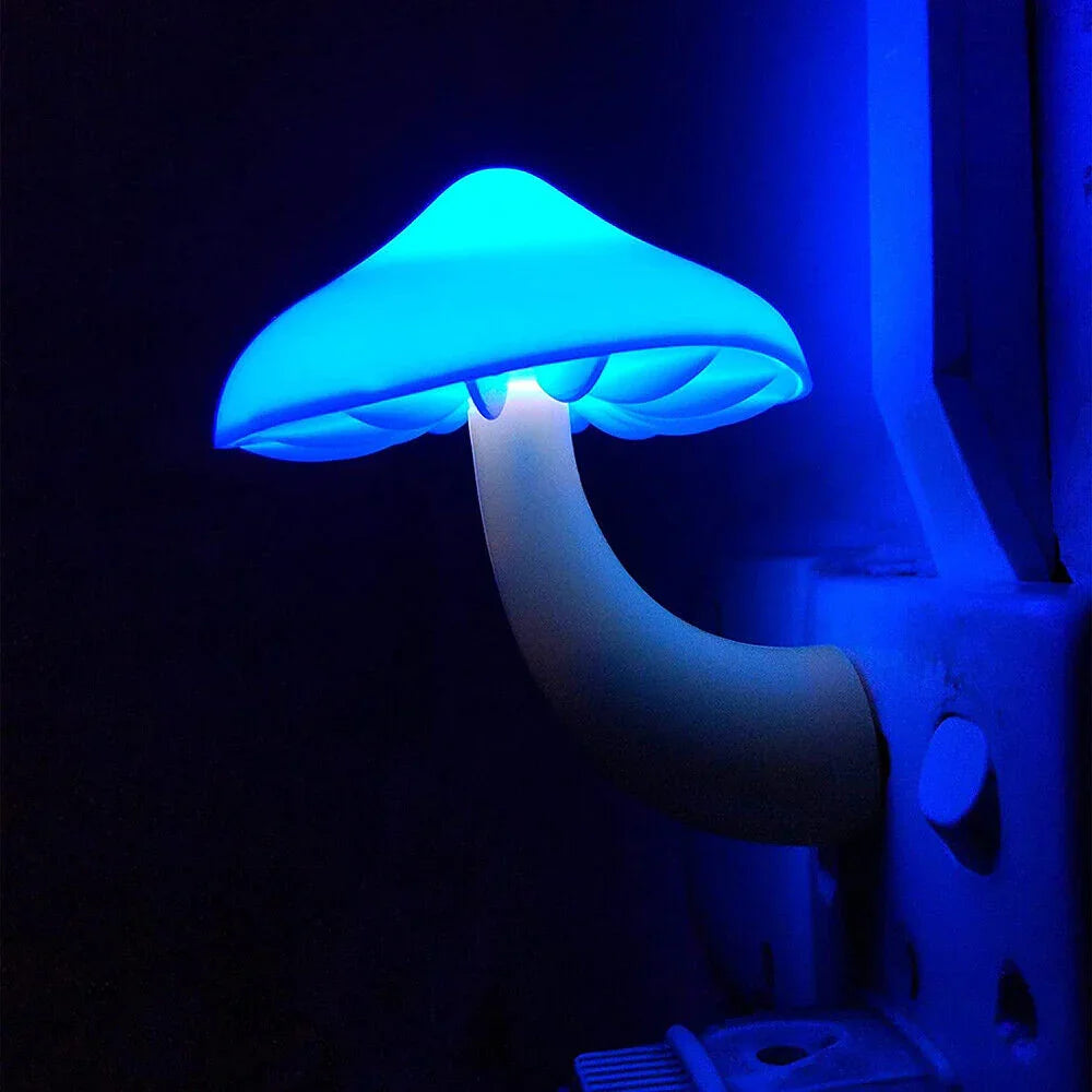 Table Lamp with LED Lighting and Mushroom Design