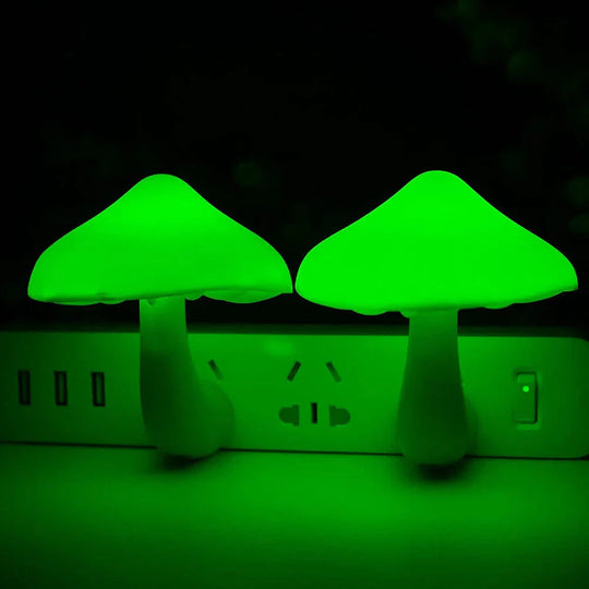 Table Lamp with LED Lighting and Mushroom Design