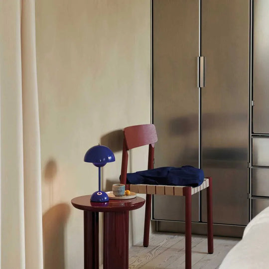 Table Lamp with Rechargeable Battery and White Dome